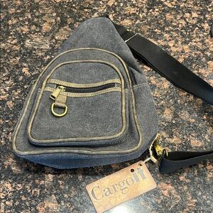 Cargoit denim with gray trim Belt Bag